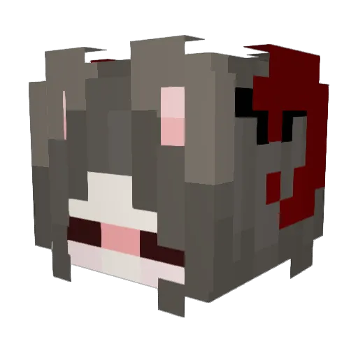 Airin99 Minecraft avatar head, 3D render