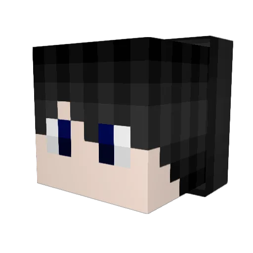 AirinNight Minecraft avatar head, 3D render