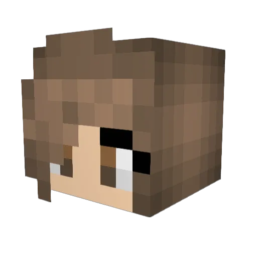Airintina Minecraft avatar head, 3D render