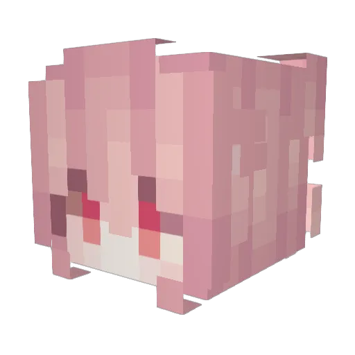 Airiqz Minecraft avatar head, 3D render