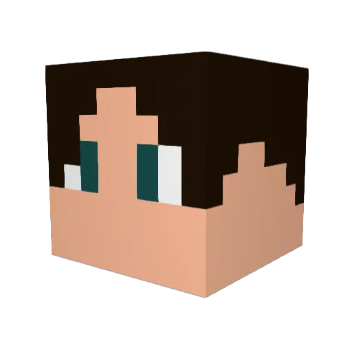 Airlle Minecraft avatar head, 3D render