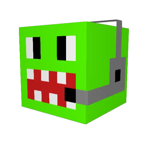 Airmode Minecraft avatar head, 3D render