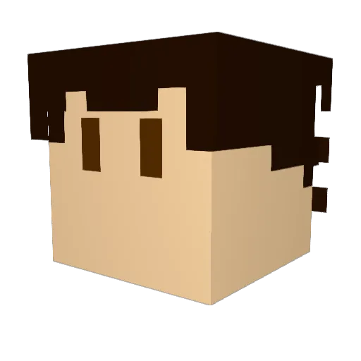 Airogeneric Minecraft avatar head, 3D render