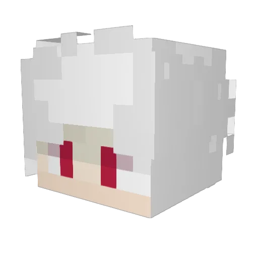 Airoh Minecraft avatar head, 3D render