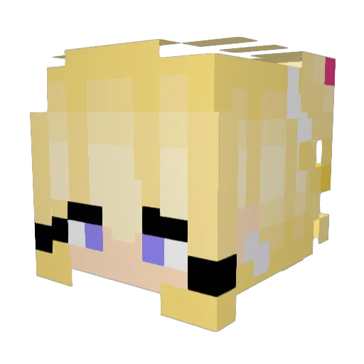 Airr_chan Minecraft avatar head, 3D render