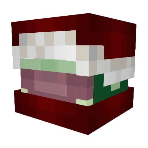 Airrbag Minecraft avatar head, 3D render