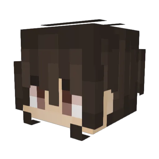 Airrin_n Minecraft avatar head, 3D render