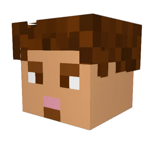Airrok Minecraft avatar head, 3D render