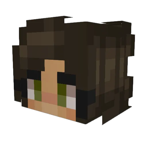 Airsha92 Minecraft avatar head, 3D render