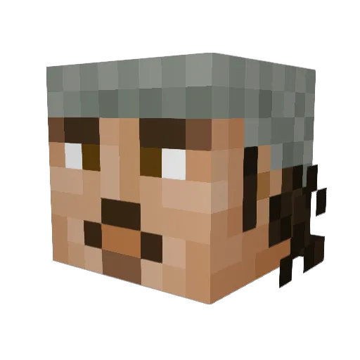 Airsoft_Actual Minecraft avatar head, 3D render