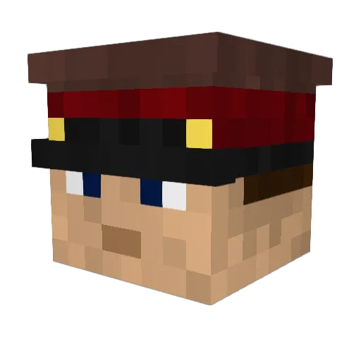 Airterminal Minecraft avatar head, 3D render