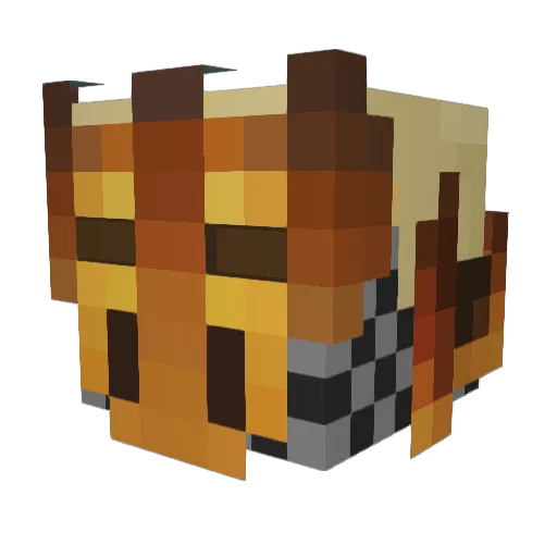 Airtr00per Minecraft avatar head, 3D render