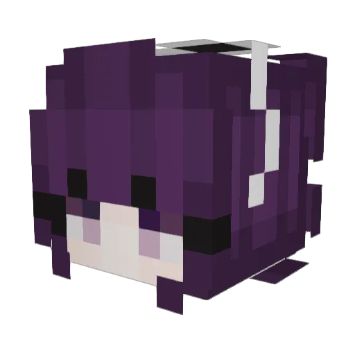 Airwaa Minecraft avatar head, 3D render