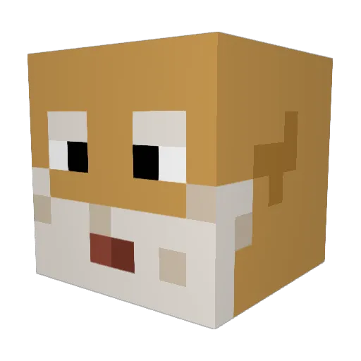 Airwat22 Minecraft avatar head, 3D render