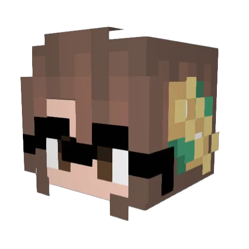AiryMarie Minecraft avatar head, 3D render