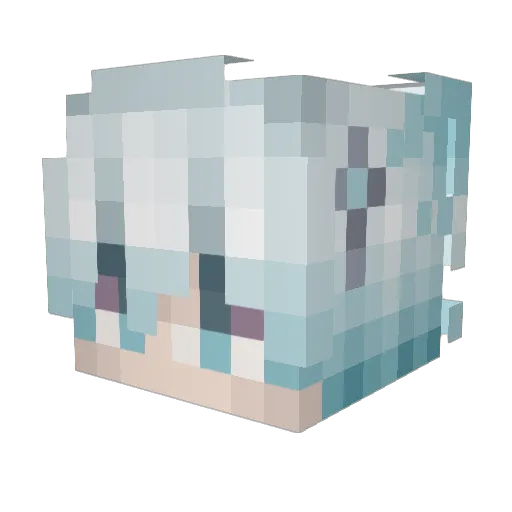 AisBubble Minecraft avatar head, 3D render