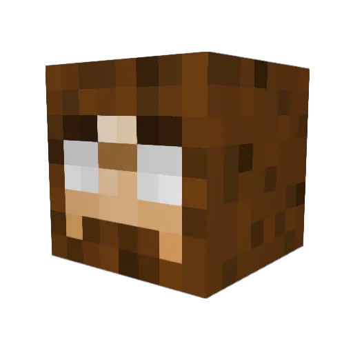 Aised Minecraft avatar head, 3D render