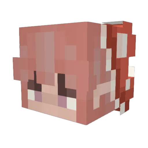 Aishikai_ Minecraft avatar head, 3D render
