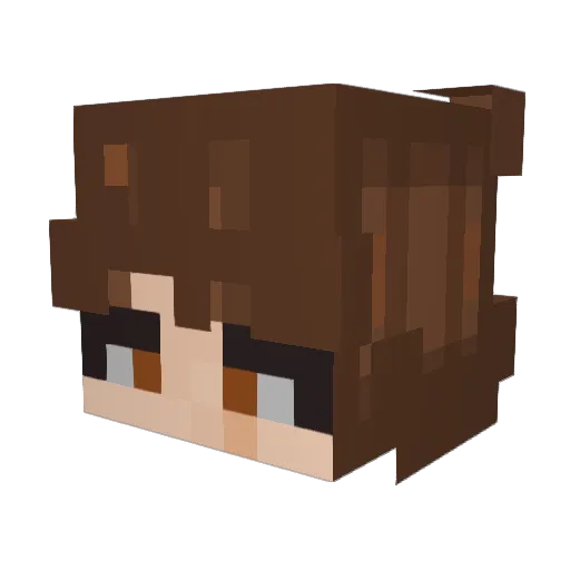 Aiskyy Minecraft avatar head, 3D render