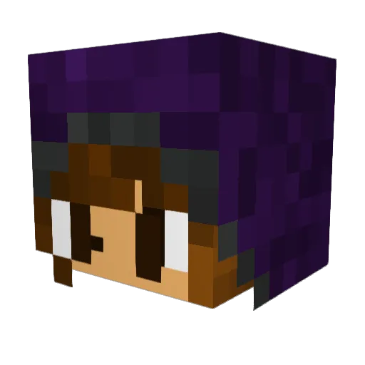 AislingHero Minecraft avatar head, 3D render