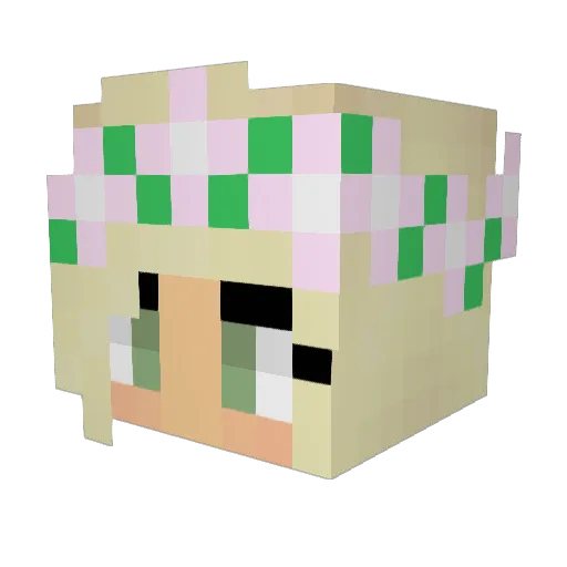 Aislyn13 Minecraft avatar head, 3D render