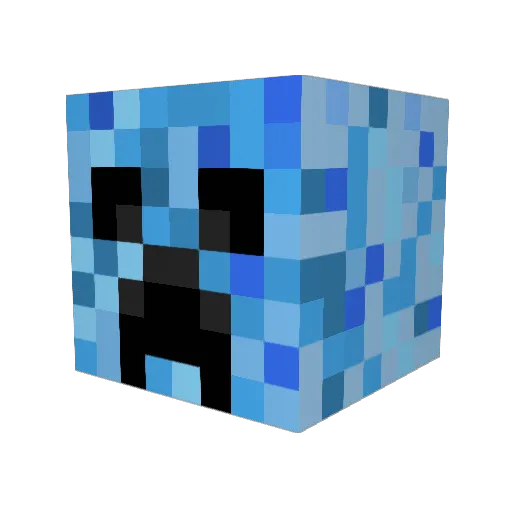 AissyS Minecraft avatar head, 3D render