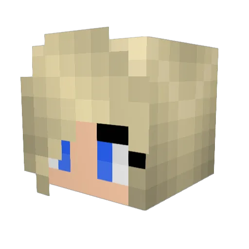 AisteV Minecraft avatar head, 3D render
