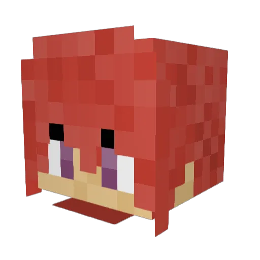 Aisu02 Minecraft avatar head, 3D render
