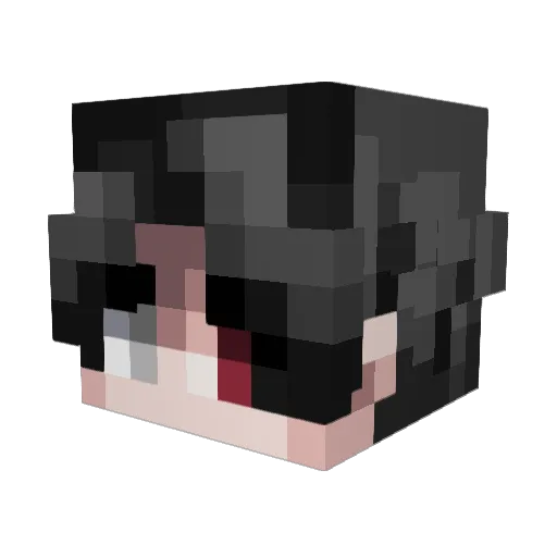 AisuruSama Minecraft avatar head, 3D render