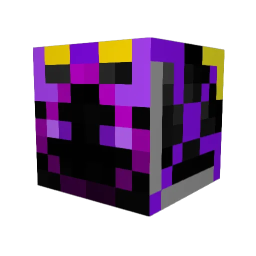 Aisux Minecraft avatar head, 3D render