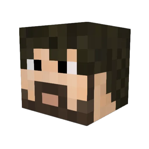 Aitalur Minecraft avatar head, 3D render