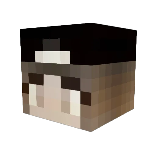 Aitana_M Minecraft avatar head, 3D render