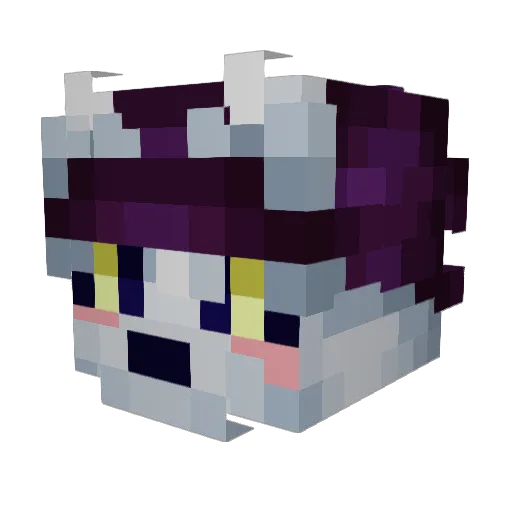 Aitascope Minecraft avatar head, 3D render