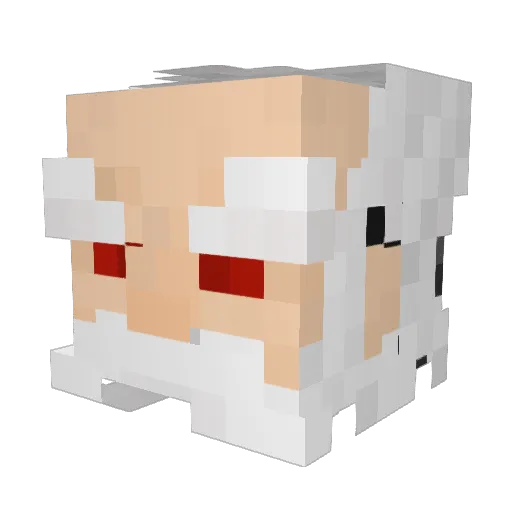 AitchBass Minecraft avatar head, 3D render