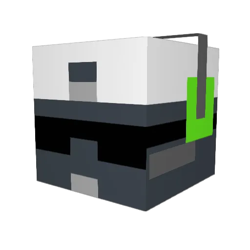 Aitchi Minecraft avatar head, 3D render