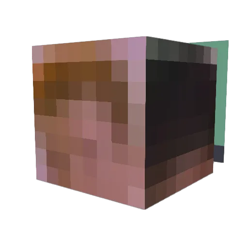 Aitetugaku Minecraft avatar head, 3D render