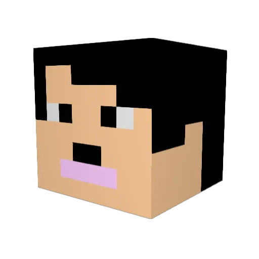 Aithen2 Minecraft avatar head, 3D render