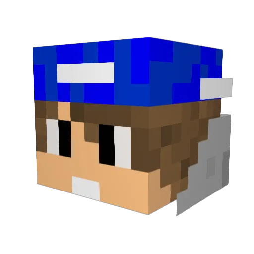 AitoXXX Minecraft avatar head, 3D render
