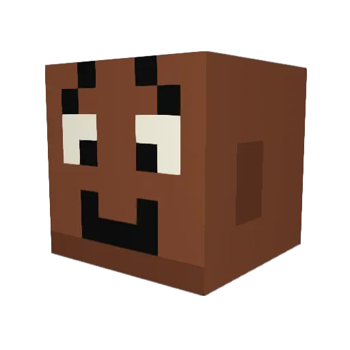AitorTwist Minecraft avatar head, 3D render