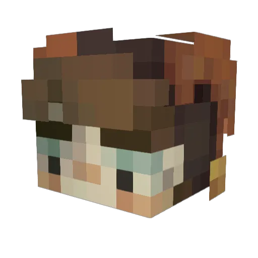 AitramKG Minecraft avatar head, 3D render