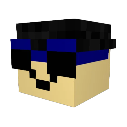Aiuritul69 Minecraft avatar head, 3D render