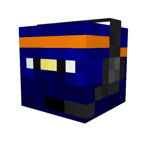 Aivech Minecraft avatar head, 3D render
