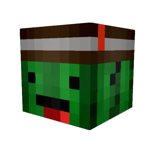 Aivid96 Minecraft avatar head, 3D render