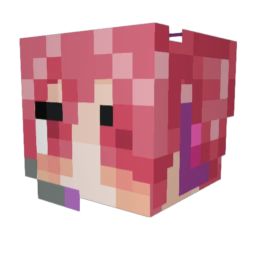 Aivjo Minecraft avatar head, 3D render