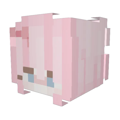 Aivm233 Minecraft avatar head, 3D render