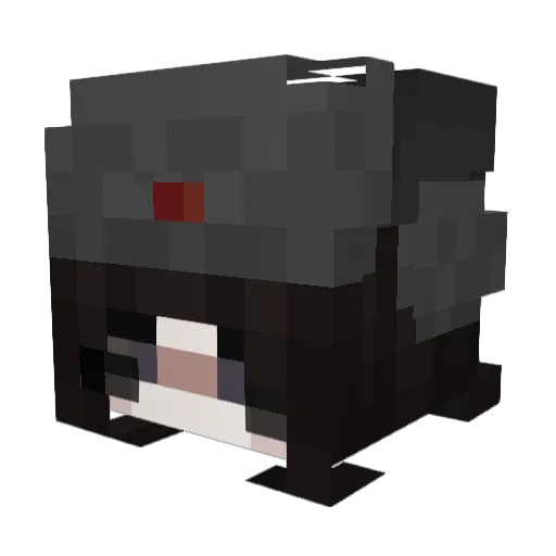 AivzZz Minecraft avatar head, 3D render