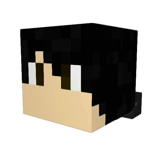Aixular Minecraft avatar head, 3D render