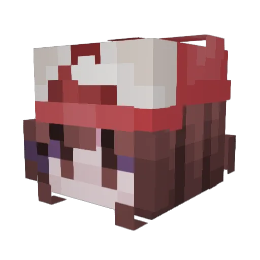 Aiyane Minecraft avatar head, 3D render