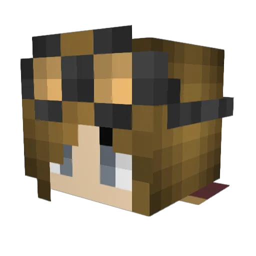 Aiyona Minecraft avatar head, 3D render