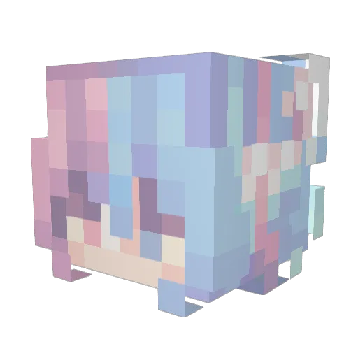 Aiyqe Minecraft avatar head, 3D render